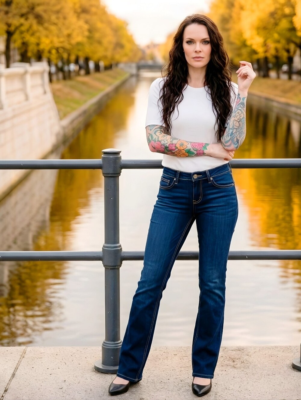 Lauren Ralph Lauren ✦ Straight Jeans ✦ Dark Blue High Rise Cotton Denim Button 2